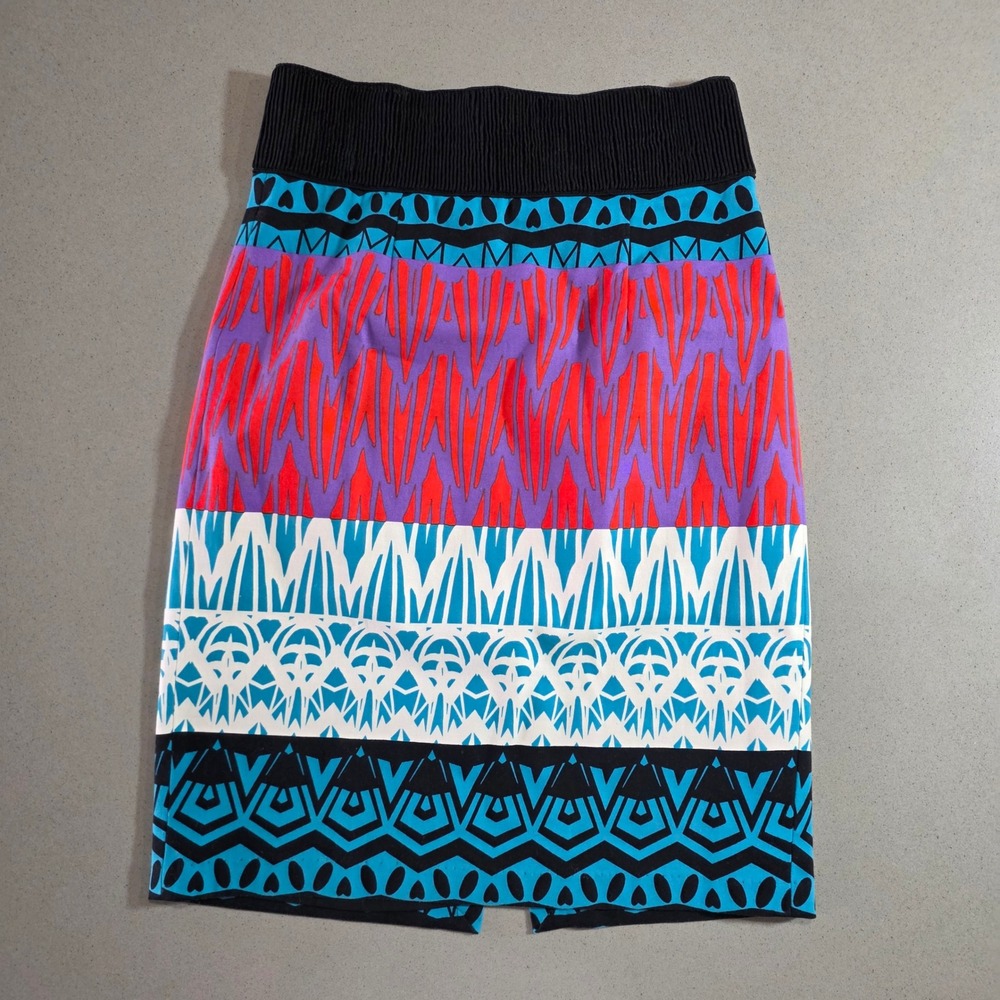 Plenty by Tracy Reese Women Multi-Color Geometric Print Pencil Skirt Size 6